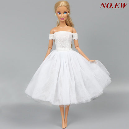 1 PCS Handmade Fashion Outfit Short Dress Cartoon Cute Pattern T-Shirt Pants Trousers Accessories Clothes for Barbie Doll Toys