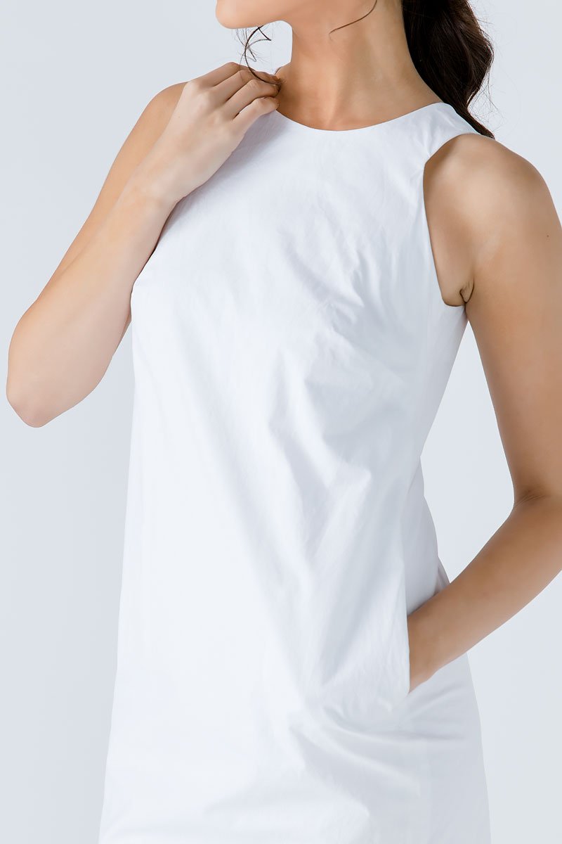 White Cotton Sack Dress