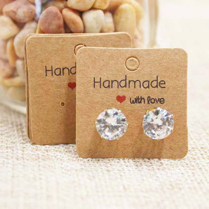 Mulit Size DIY Handmade  Jewelry Earring Packing Card Cute Stud/Drop Earring Display Card 100pcs Per Lot