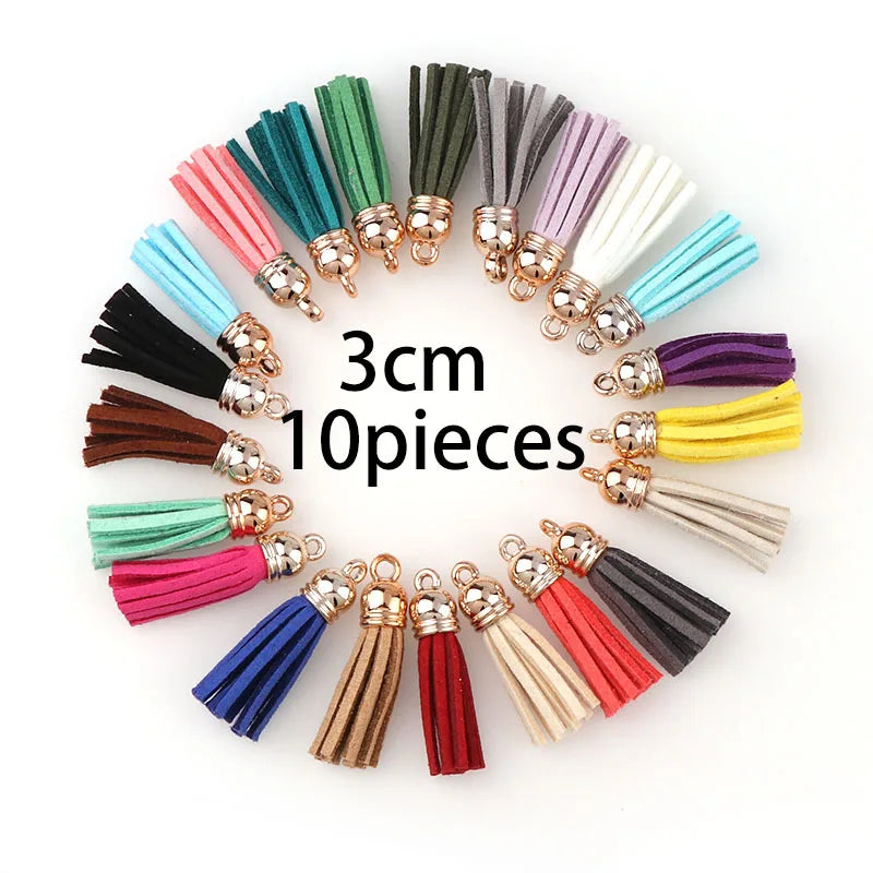 10~30pcs Mixed Types Tassel Findings Flower Silk Polyester Charms Pendant Drop Earring Tassel for Jewelry DIY Graft Making