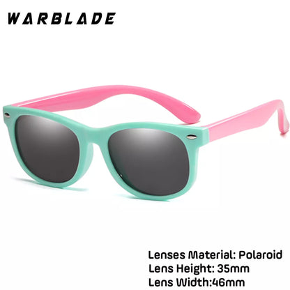 WarBlade Fashion Kids Sunglasses Children Polarized Sun Glasses Boys Girls Glasses Silicone Safety Baby Shades UV400 Eyewear