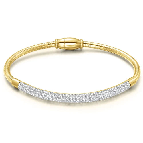 Drop Shipping Fashion Woman Bracelet and Bangles With Magnetic Clasp Women Stainless Steel Bracelet Bangles Jewelry