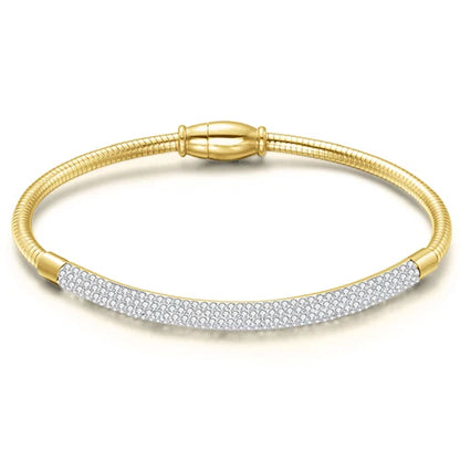 Drop Shipping Fashion Woman Bracelet and Bangles With Magnetic Clasp Women Stainless Steel Bracelet Bangles Jewelry