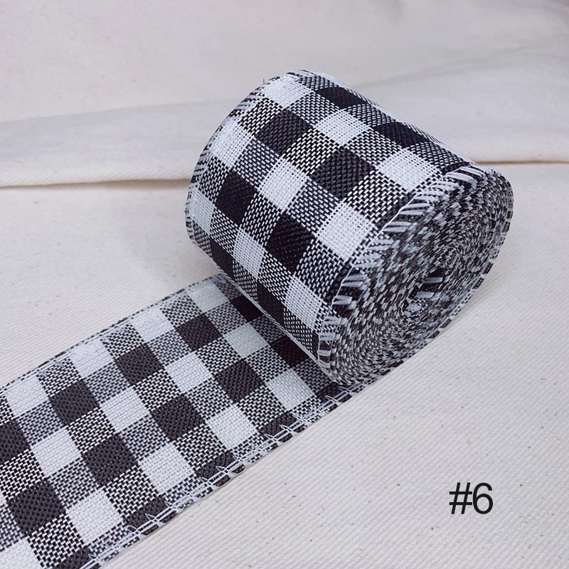 6Yards/Roll Ribbon Imitation Hemp Ribbon Wire Linen Ribbon Christmas Decoration