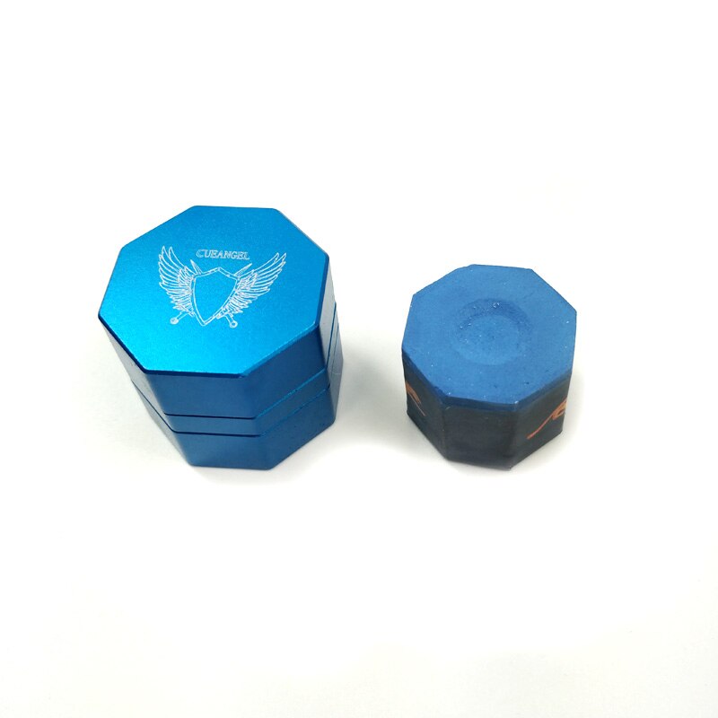 2019 Latest Cueangel Splicing Magnetic Billiards Pool Chalk Holders With Predator Chalks 3colors Hexagon Chalk Cases With Magnet