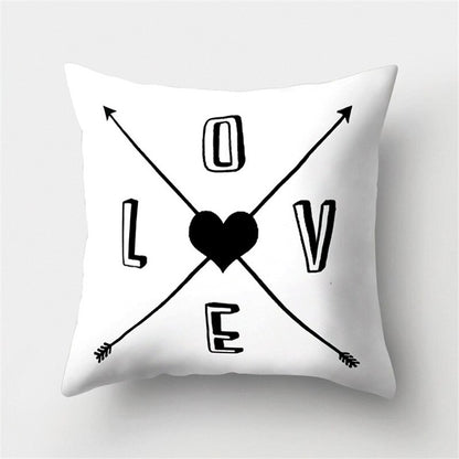 45x45cm Black White Geometric Cushion Cover Car Pillowcase Sofa Cushions Decorative Pillowcover Home Decor Pillow Cases