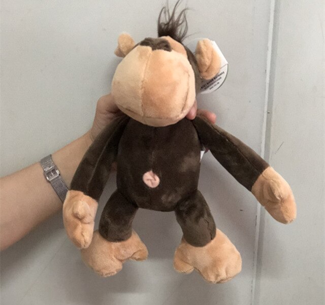 25CM Popular Lion Elephant Giraffe Monkey Stuffed Plush Doll Jungle Series Stuffed Animal Toys for Kids Children
