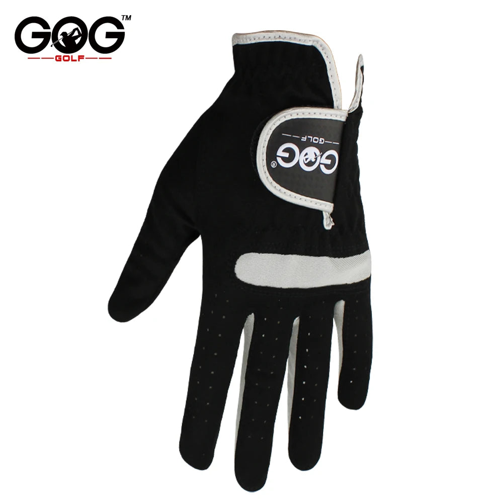 Pack of 10 PCS Men's Golf Gloves Breathable Black Soft Fabric Brand GOG Golf Glove Left Hand Drop Ship