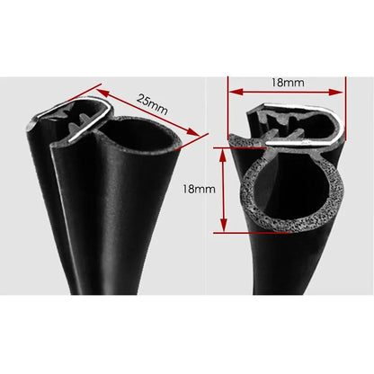 Automotive Car Front Rear Door Frame Trunk Rubber Seal Trim Strips Doors Edge Guard Buffers