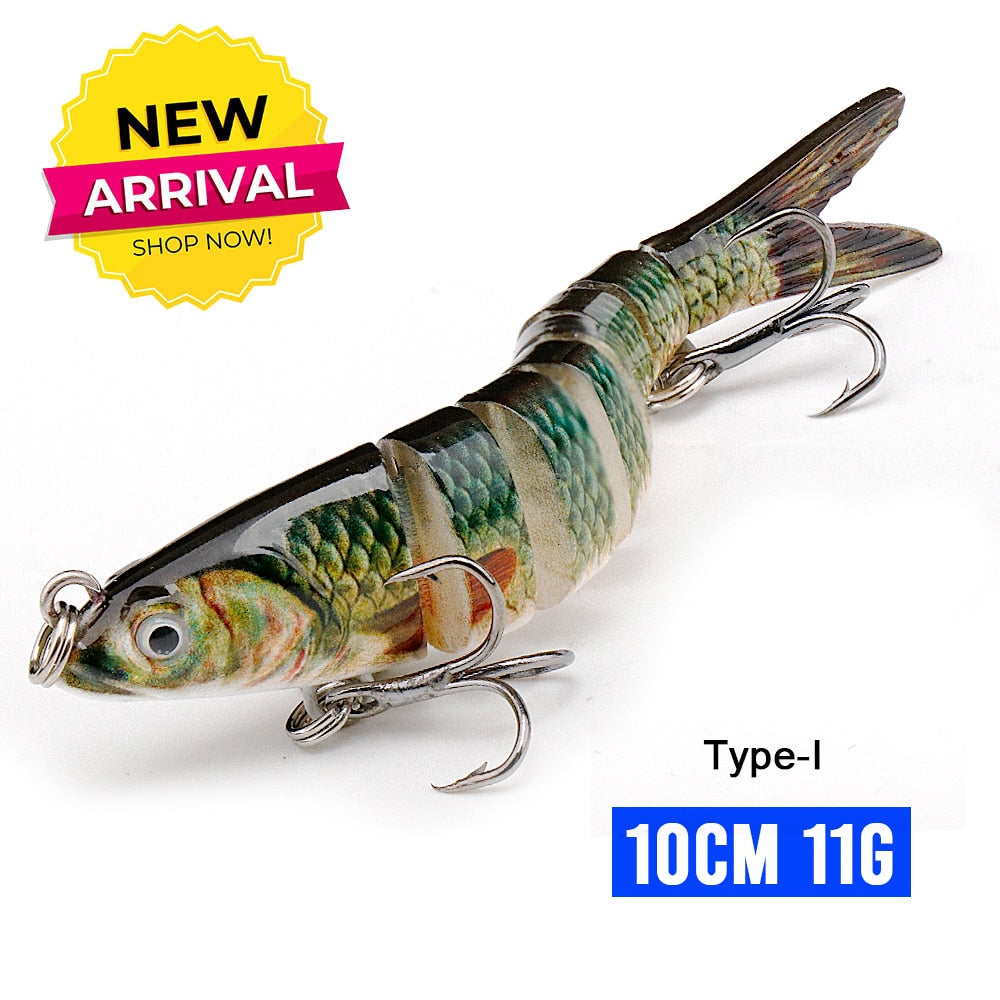 VTAVTA 10/14cm Sinking Wobblers Fishing Lures Jointed Crankbait Swimbait 8 Segment Hard Artificial Bait for Fishing Tackle Lure