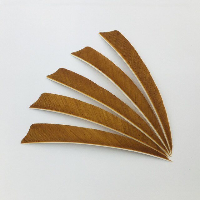 50 Pcs 5 Inch 9 Colors  Shield Turkey Feathers Arrow Feather Fletching for Any Wooden & Bamboo Arrow for Archery Hunting