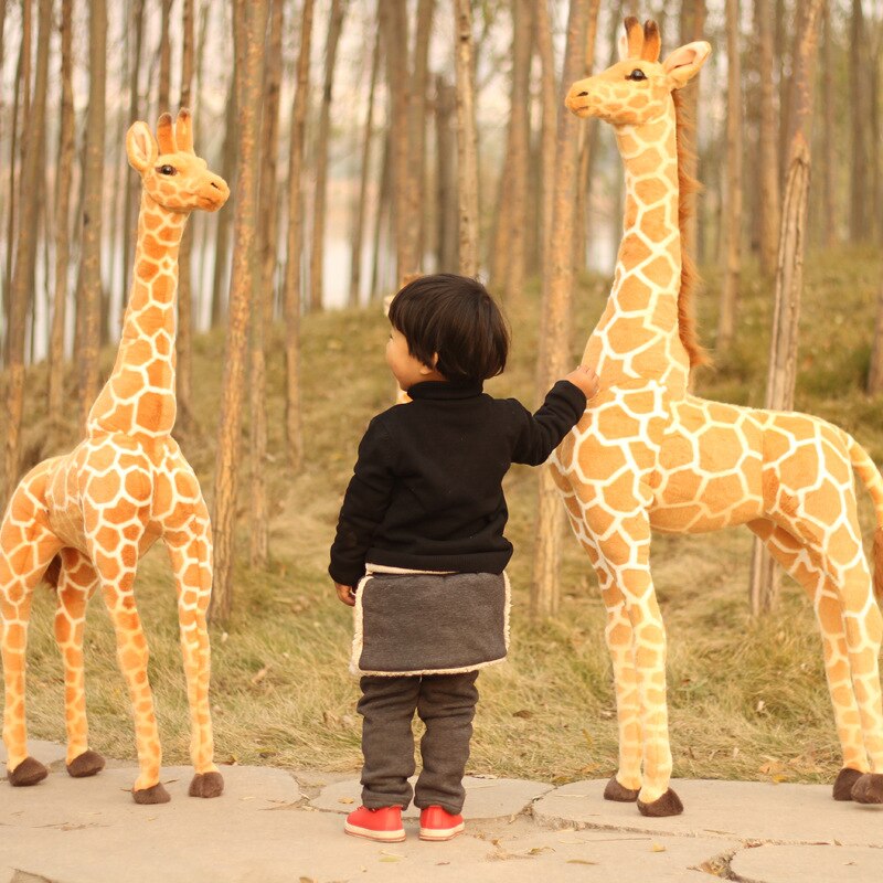 140cm Giant Size Giraffe Plush Toys Cute Stuffed Animal Soft Giraffe Doll Birthday Kids Toy