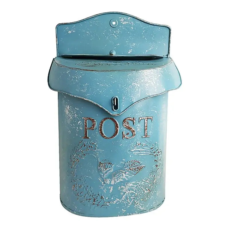 European Style Iron Retro Mailbox, Sealed Suggestion Box, Newspaper Mailbox, Wedding Garden Decoration Home Mailbox Post Box
