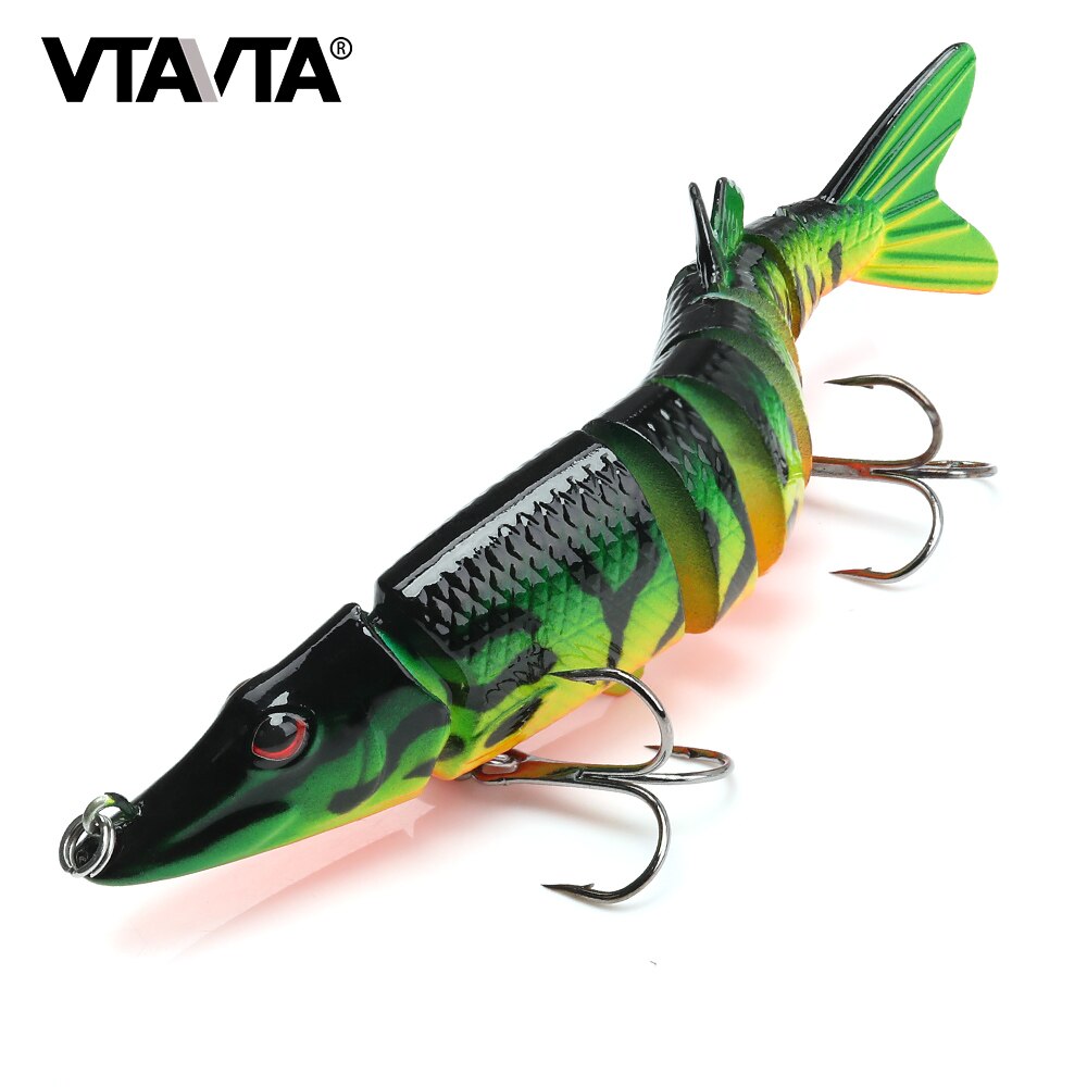 VTAVTA Artificial Pike Lure Bait Multi Jointed Bait 12.5cm 20g Lifelike Crankbaits Fishing Wobblers Swimbait Sea Fishing Lure