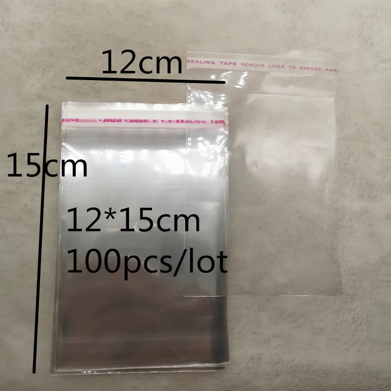 4x6-14x14cm Various Models Resealable Poly Bag Transparent Opp Plastic Bags Self Adhesive Seal Jewellery Making Bag..