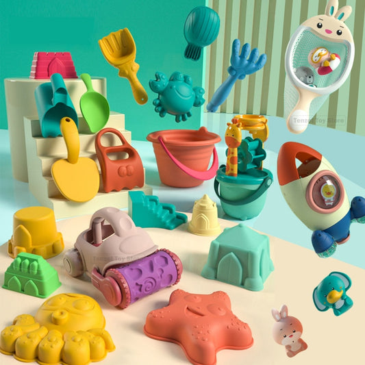 Summer Beach Toys for Kids Animal Model  Seaside Beach Toys Digging Sand Tool With Shovel Water Game Play Swimming Bath Toys