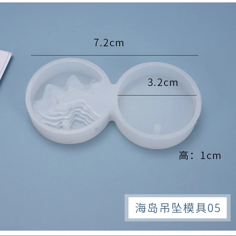 1PC Transparent Manual Three Cubic Resin Molds Pendant DIY Silicone Mold Dried Flower Jewelry Tools Accessories