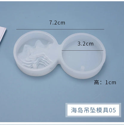 1PC Transparent Manual Three Cubic Resin Molds Pendant DIY Silicone Mold Dried Flower Jewelry Tools Accessories
