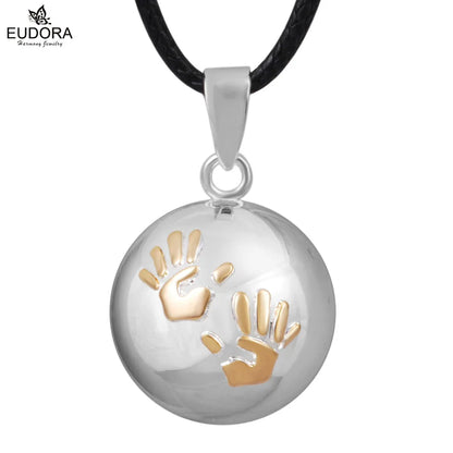 Eudora Harmony Ball Pendant Necklace Pregnancy Chime Ball Mexcian Bola Pendants Wishing Balls Fine Jewelry for Women