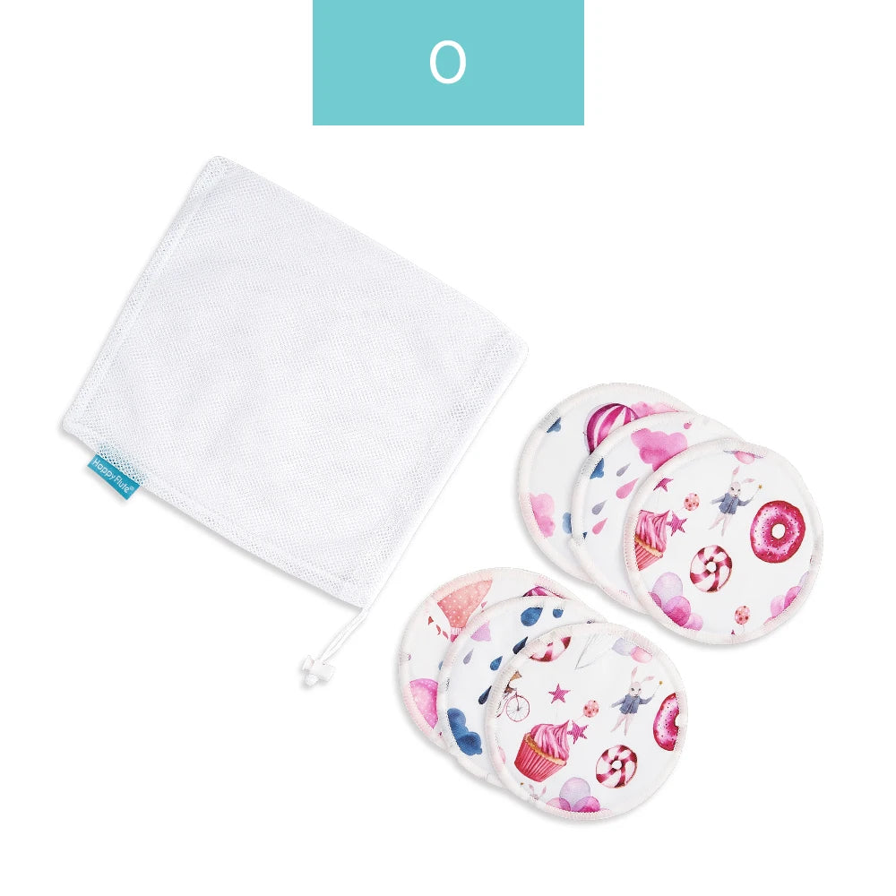 HappyFlute Bamboo Breast Pad Nursing Pads for Mum Waterproof Washable Feeding Pad Bamboo Reusable Breast Pads With Laundry Bag