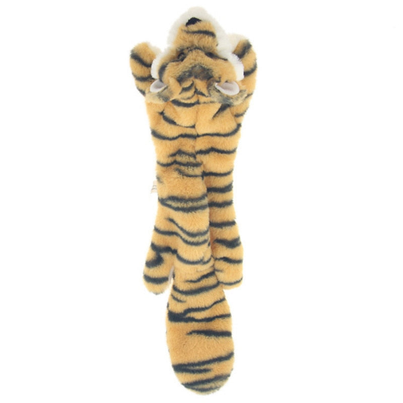 2023 New Cute Plush Toys Squeak Pet Wolf Rabbit Animal Plush Toy Dog Chew Squeaky Whistling Involved Squirrel Dog Toys