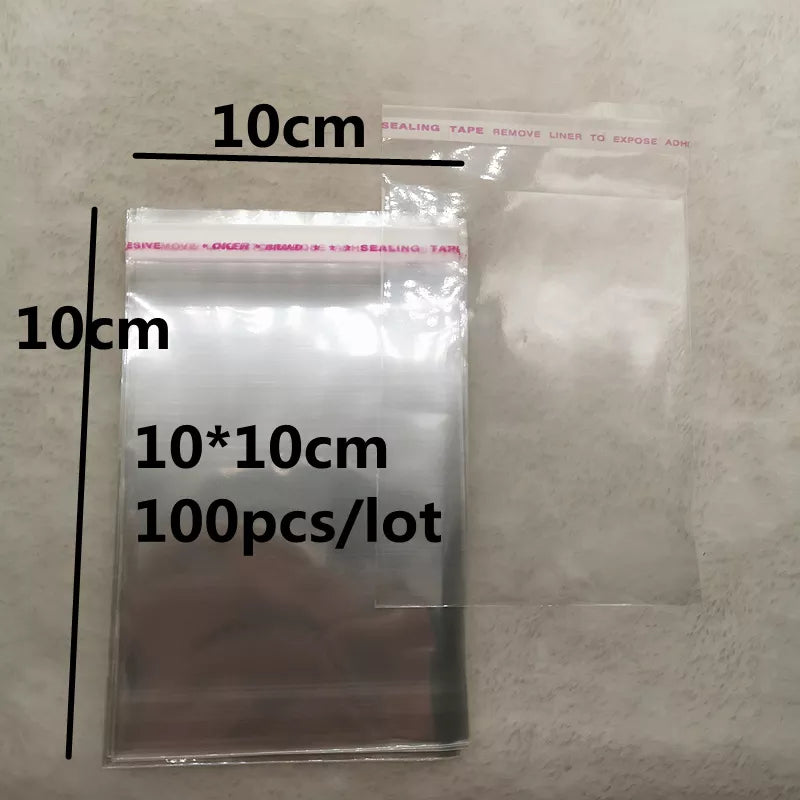 4x6-14x14cm Various Models Resealable Poly Bag Transparent Opp Plastic Bags Self Adhesive Seal Jewellery Making Bag..