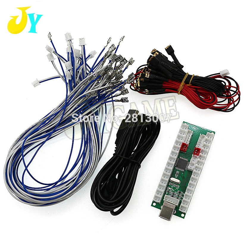 2 Players Arcade Zero Delay USB Encoder PC PS3 Raspberry Pi Android Joystick Board 5v LED Push Button Controller DIY