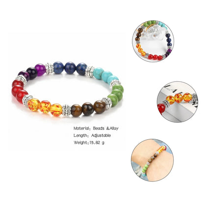 If ME F7 Chakra Bracelet Men Black Lava Healing Balance Beads Reiki Buddha Prayer Natural Stone Yoga Bracelet Women Jewel