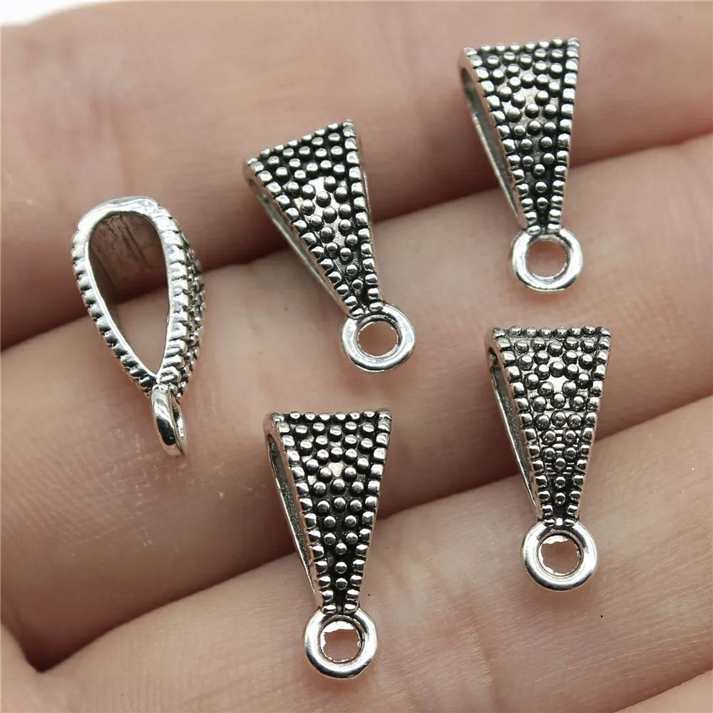 20pcs Connector Charms Bail Beads Antique Silver Color Bail Beads Charms Jewelry Findings DIY Bail Beads Charms Connector