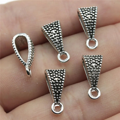 20pcs Connector Charms Bail Beads Antique Silver Color Bail Beads Charms Jewelry Findings DIY Bail Beads Charms Connector