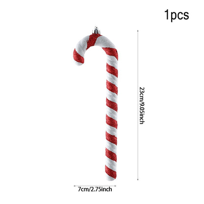 Multi Size Red and White Christmas Candy Canes Christmas Balls Christmas Tree Pendant Family Christmas Decoration New Year