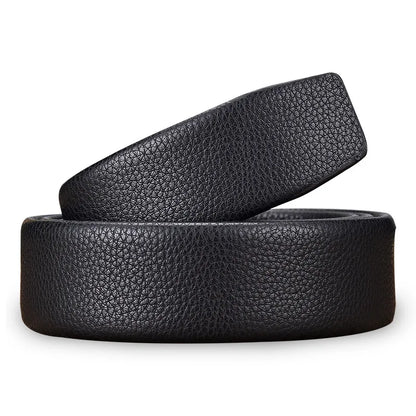 100 120 130 140 150 160 170 180cm Automatic Belt Without Buckle Men Width 3.5cm No Buckle Good Quality Leather Belt Body Strap