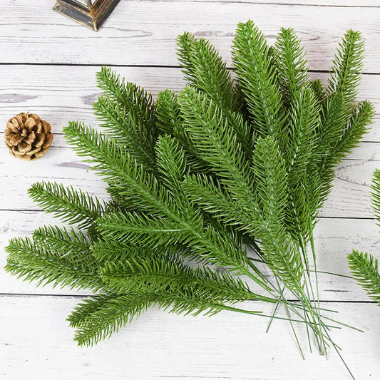 18cm Artificial Pine Branch Ornament Christmas Decoration Christmas Decorative Flower Xmas Decor Christmas Tree Accessories