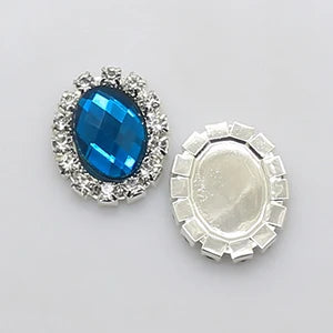 YWXINXI 10Pcs Hot Selling 16*20mm Oval Diy Jewelry Accessories Rhinestone Board Wedding Invitation Clothing Accessories