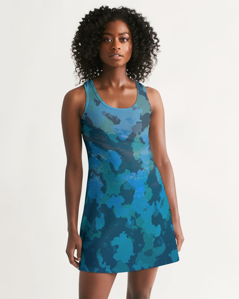 Women's Ocean Camo Casual Racerback Dress