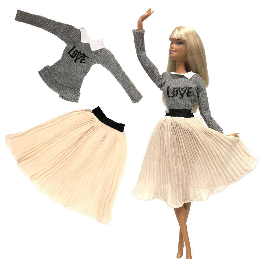 NK  1x Doll Ballet Dress for Barbie Doll Fashion Party Skirt Dollhouse Dancing Clothes for 1/6 BJD FR Doll Accessories Toys JJ