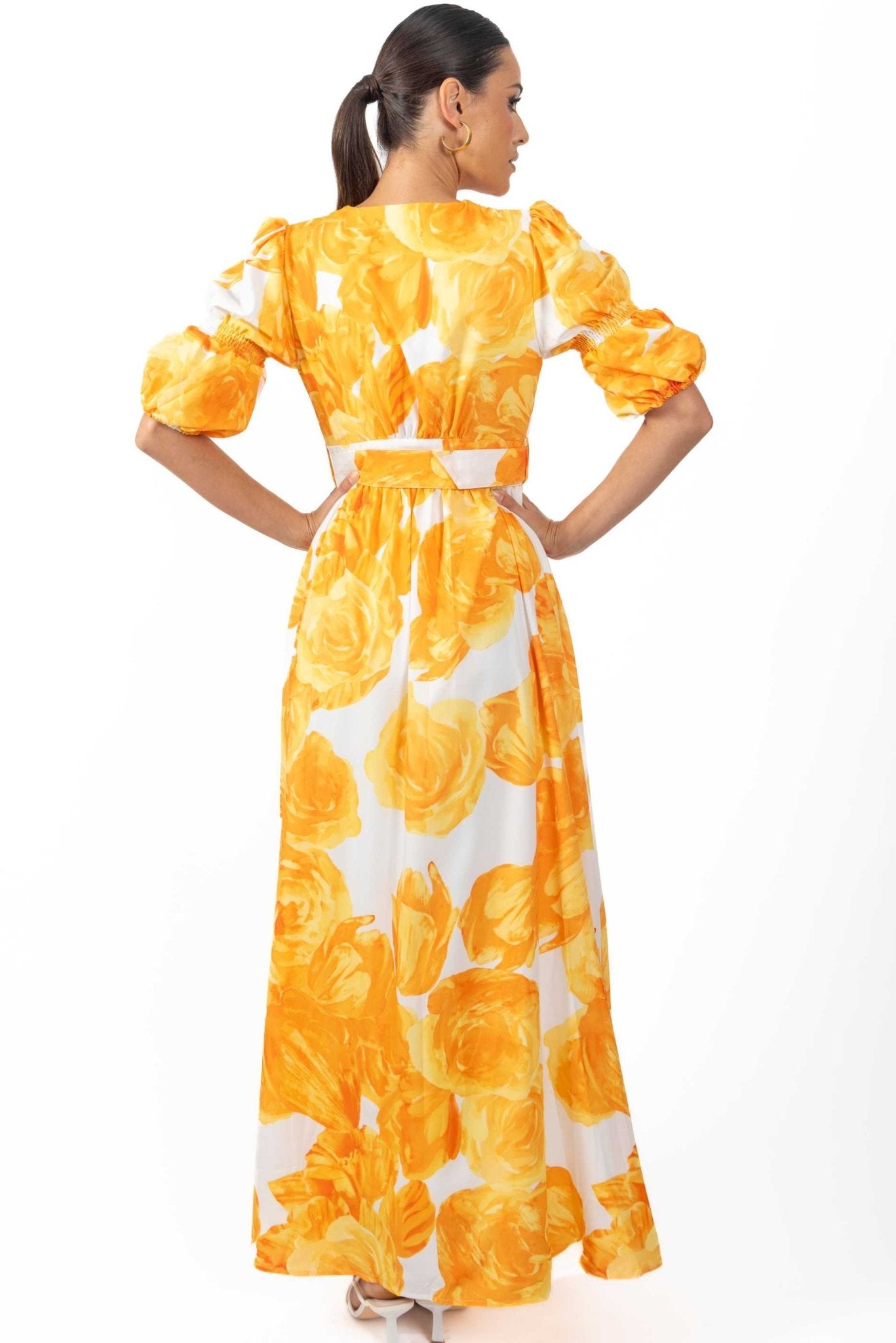 Verona Maxi Women's Floral Dress Yellow