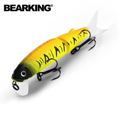 Bearking 11.3cm 13.7g  Hot Fishing Lure Minnow Quality Professional Bait Swim Bait Jointed Bait Equipped Black or White Hook