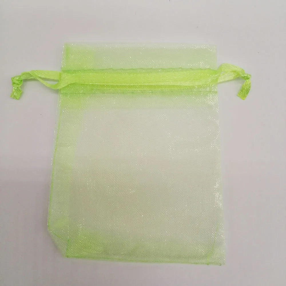 100pcs/Lot 5x7/7x9/10x15cm Organza Jewelry Bags Pouch Organza Drawstring Bag Jewelry Packaging for Jewelry Pouches Jewellery Bag