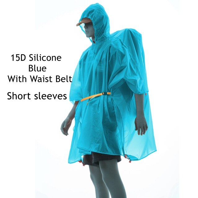 3F UL Gear Single Person Poncho Ultralight Hiking Cycling Raincoat Outdoor Awning Camping  15D Silicone 210T