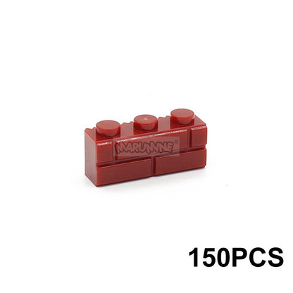 MARUMINE 150PCS 1x3 Wall Bricks Cube Idea Part House Build Block Parts 3622 Compatible Accessories DIY Assembly MOC Street View