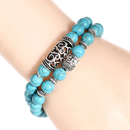 Noter 2pcs/Set Couples Distance Bracelet Men Women Natural Lava Braclet Stone Tiger Eye Brazalete Strand Braslet Pulseira
