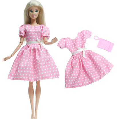 1x Doll Clothes Fashion Dress Daily Wear Skirt Party Gown Blouse Pants Clothes for Barbie Doll Accessories Lovely Girl Baby Toys