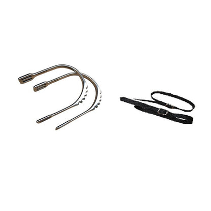 Stainless Steel Spur With Three Teeth Band Horse Riding Equipment