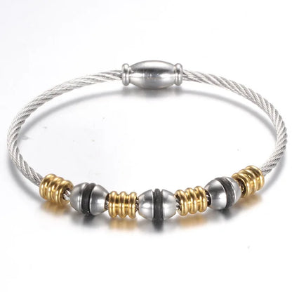Drop Shipping Fashion Woman Bracelet and Bangles With Magnetic Clasp Women Stainless Steel Bracelet Bangles Jewelry
