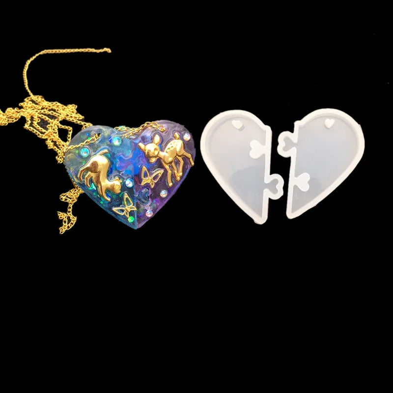 1PC Transparent Manual Three Cubic Resin Molds Pendant DIY Silicone Mold Dried Flower Jewelry Tools Accessories