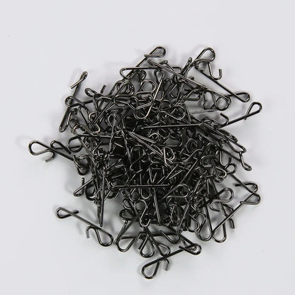 50pcs/Box Fishing Line Wire Connector Braid Knotless Connectors Fishing Barrel Swivel Accessory Fish Tackle Hook Lure Pin Tool