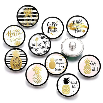 New DIY Custom Snap Buttons 12mm/18mm/20mm Silver /Golden Snap Buttons Personalized Photo for DIY Necklace Jewelry