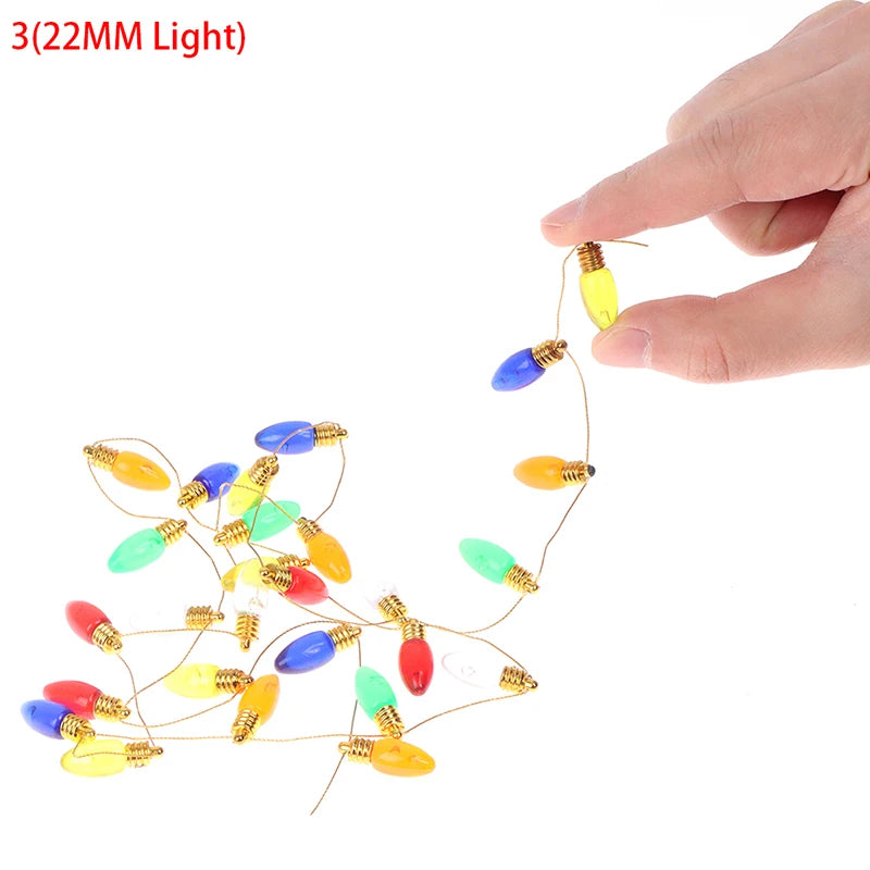 1/12 Scale 1 String of Fake Lights Christmas Good Decoration Dollhouse Miniature Mini Furniture Accessories String Lights