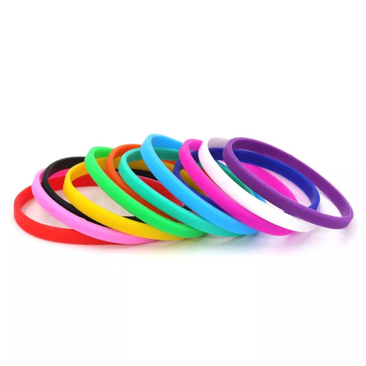 5 Pieces Mix Color Fitness Wristband Rubber Silicone Men's Women's Children's Bracelet for Man Jewelry Glow in the Dark
